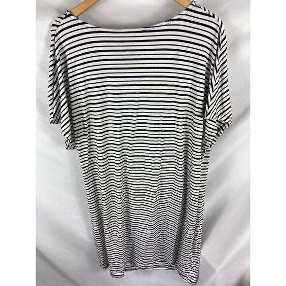 Rebel Wilson x Angels Twist Stripe Dress White Black Size 2X - Picture 6 of 6